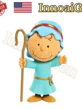 Peanuts Christmas Nativity Figures Deluxe 7pc Snoopy Lucy Linus NIB Collectible